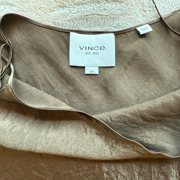 VINCE Satin Slip Dress in Nutwood Size S - Picture 11 of 16